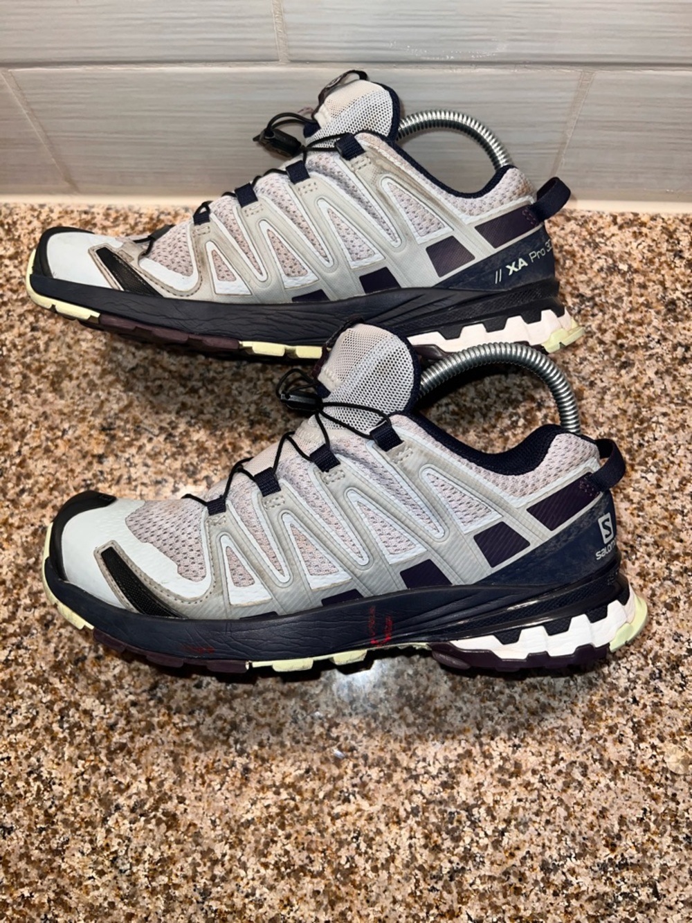 Salomon Trail Running Shoes - Light Gray / Navy